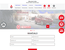 Tablet Screenshot of mitsubishivalle.com.mx